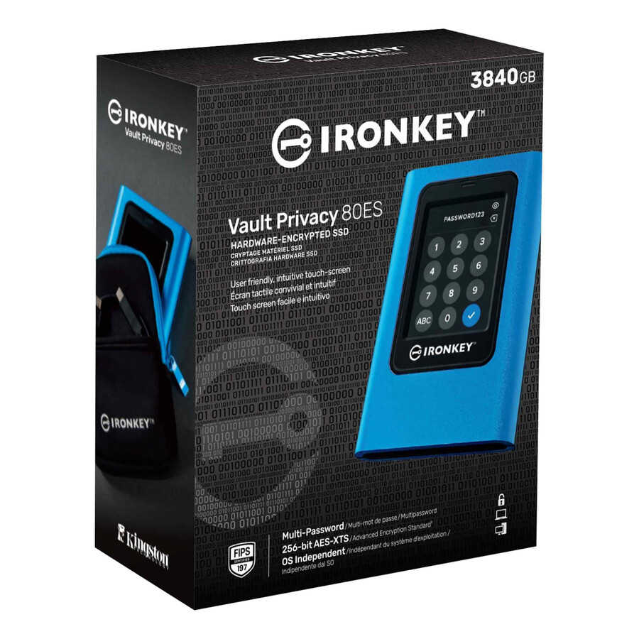 externí ssd disk kingston ironkey vault privacy 80 – kapacita = 384 tb