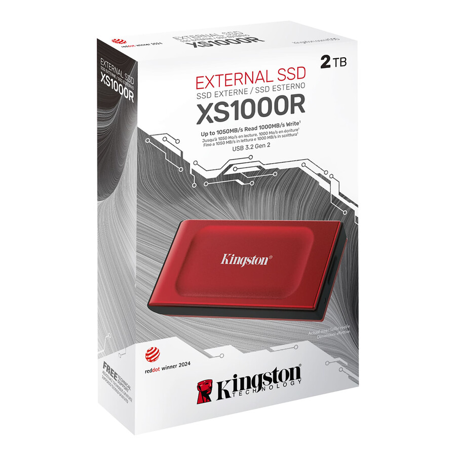 externí ssd disk xs1000 - barva=červená kapacita=1 tb