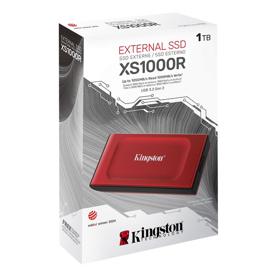externí ssd disk xs1000 - barva=červená kapacita=1 tb