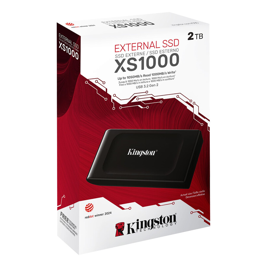 externí ssd disk xs1000 – barva=červená kapacita=2 tb