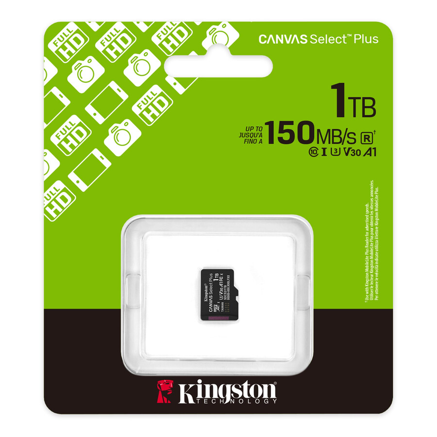 paměťová karta microsd canvas select plus - kapacita = 64 gb adaptér = žádný