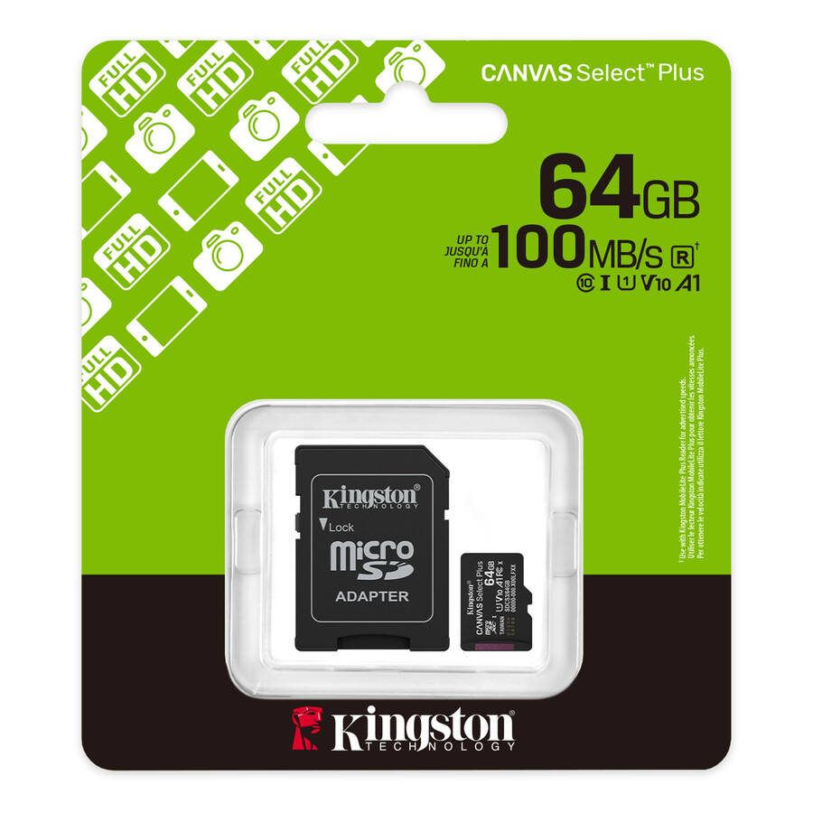 paměťová karta microsd canvas select plus - kapacita=128gb adaptér=žádný