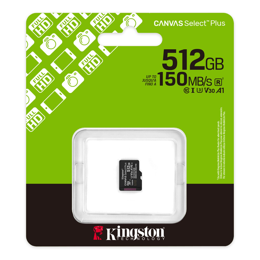 paměťová karta microsd canvas select plus - kapacita=1tb adaptér=žádný