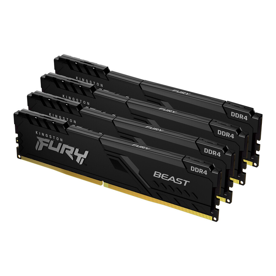 paměť kingston fury beast ddr4 - rychlost = 3200 mts celková kapacita sada = 16 gb sada = jeden modul hustota paměti dram = 16 gbit