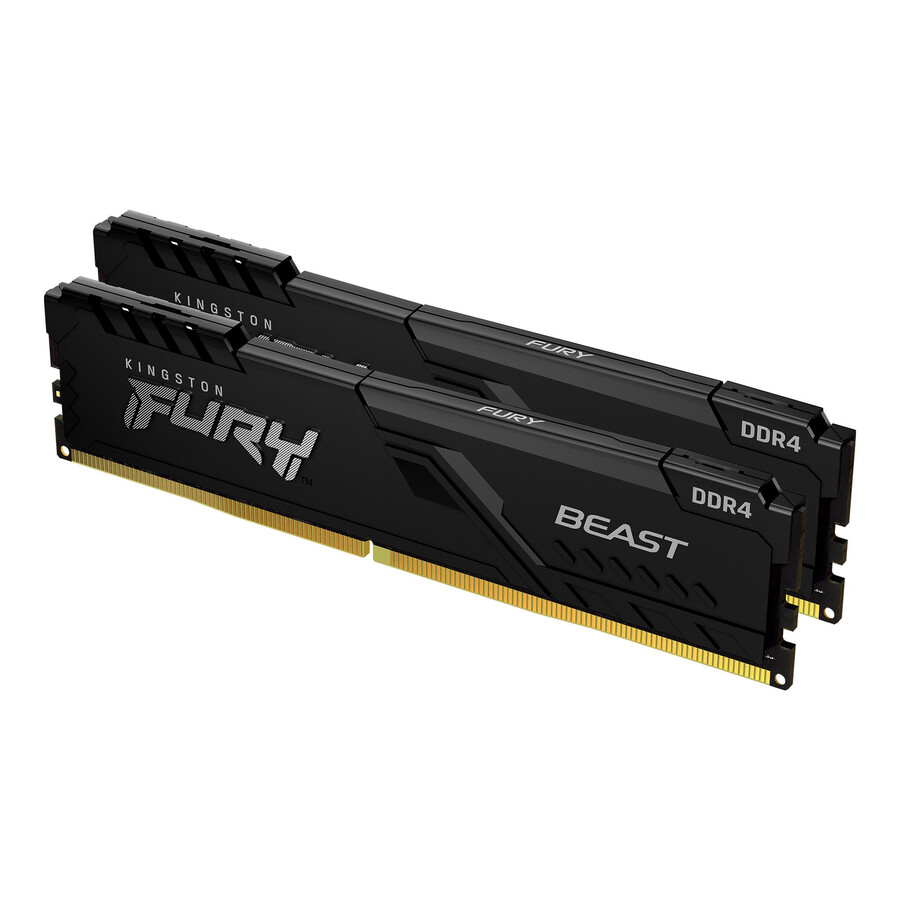 paměť kingston fury beast ddr4 - rychlost = 3600 mts celková kapacita sada = 16 gb sada = jeden modul hustota paměti dram = 16 gbit