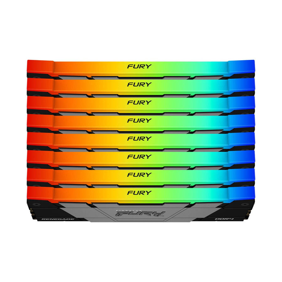 paměť kingston fury renegade ddr4 rgb - rychlost = 3600 mts celková kapacita sada = 8 gb sada = jeden modul hustota paměti dram = 8 gbit