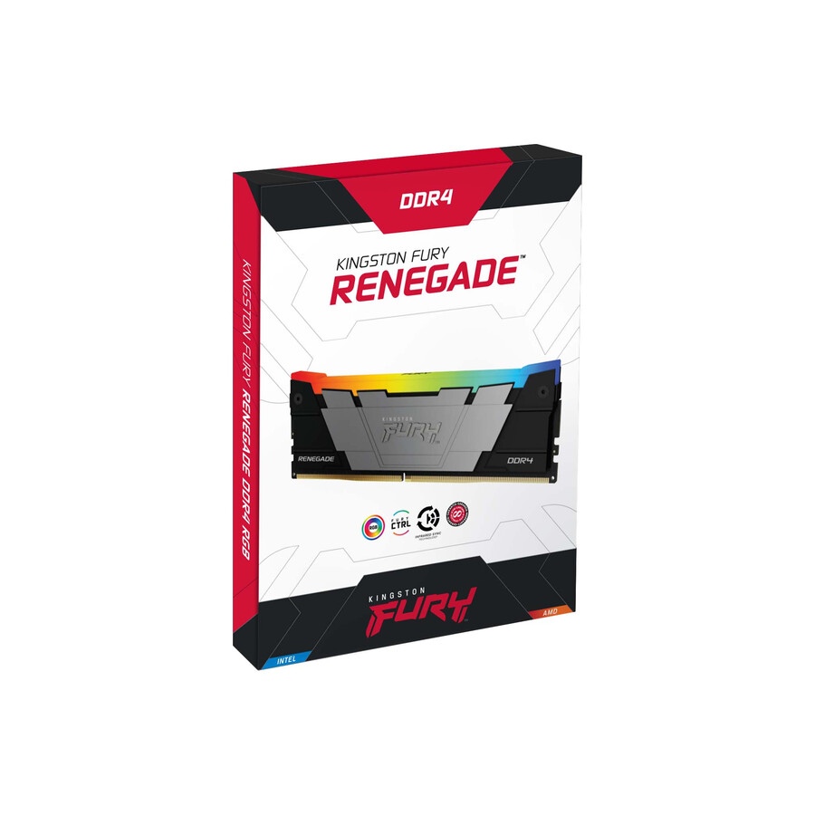 paměť kingston fury renegade ddr4 rgb - rychlost = 4600 mts celková kapacita sada = 16 gb sada = sada 2 ram hustota = 8 gbit