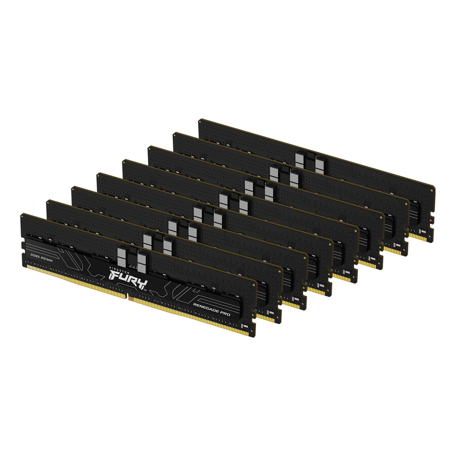 paměť kingston fury renegade pro ddr5 rdimm - rychlost = 6000 mts celková kapacita sada = 32 gb sada = jeden modul hustota paměti dram = 16 gb typ bitového profilu = intel xmp