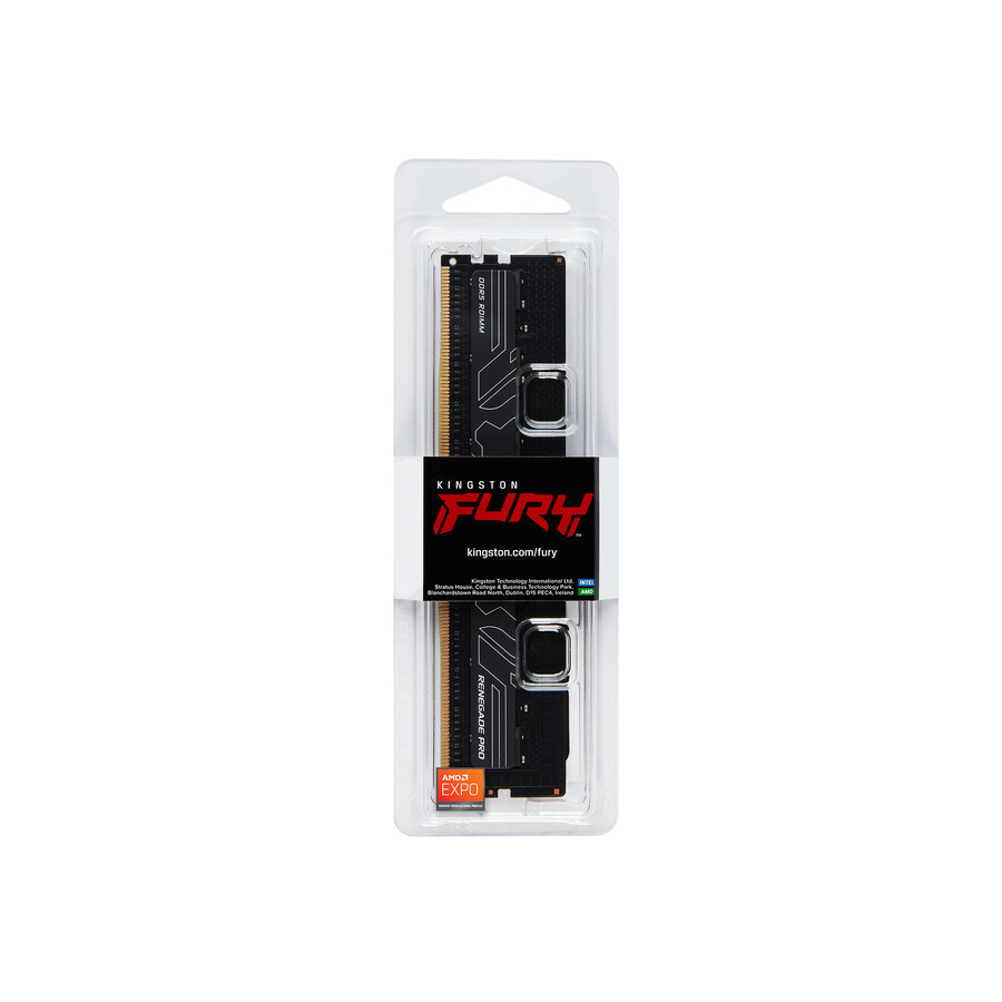 paměť kingston fury renegade pro ddr5 rdimm - rychlost = 6000 mts celková kapacita sada = 32 gb sada = jeden modul hustota paměti dram = 16 gb typ bitového profilu = intel xmp
