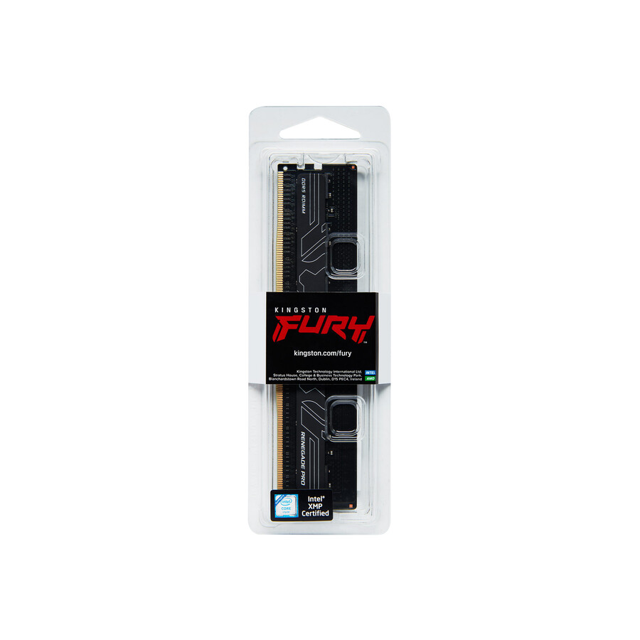 paměť kingston fury renegade pro ddr5 rdimm - rychlost = 6800 mts celková kapacita sada = 16 gb sada = jeden modul hustota paměti dram = 16 gb typ bitového profilu = intel xmp
