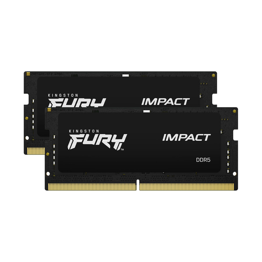 paměť kingston fury impact ddr5 - rychlost = 5600 mts celková kapacita sada = 64 gb sada = sada 2 ram hustota = 16 gb typ bitového profilu = plug n play