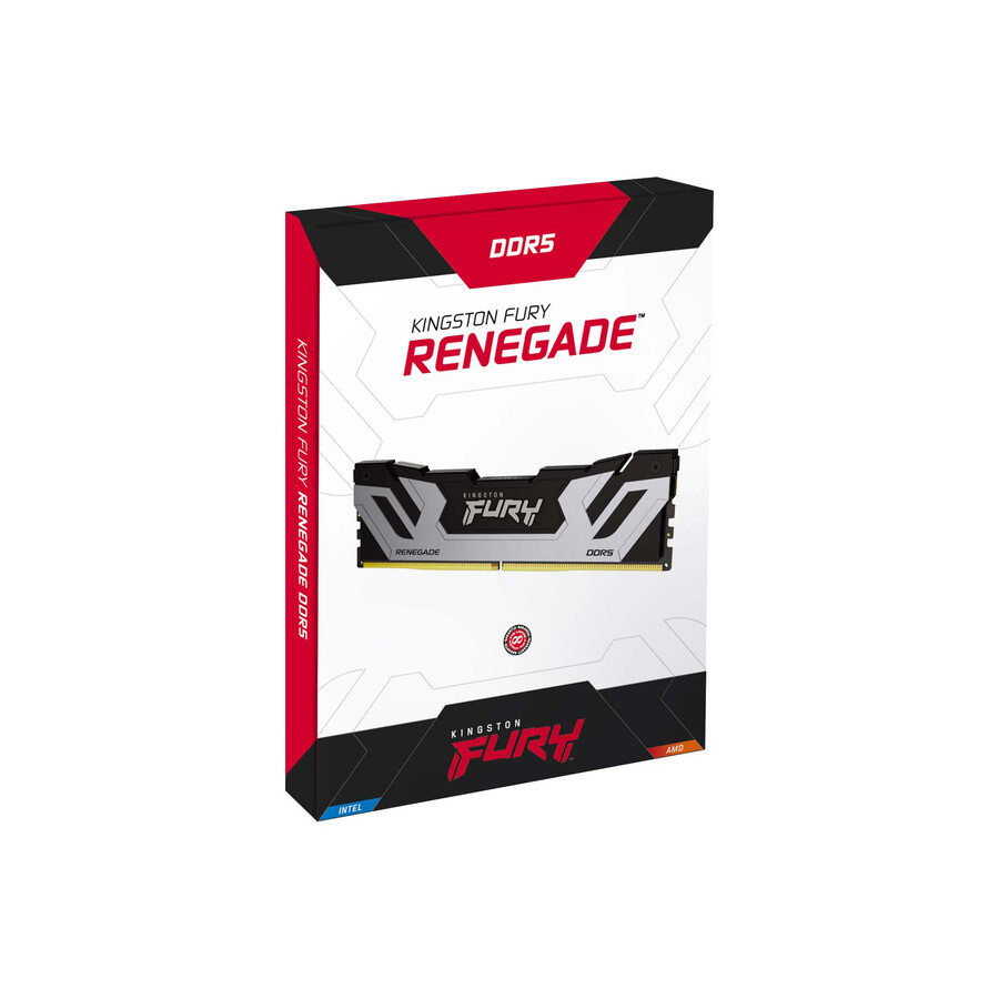 paměť kingston fury renegade ddr5 - typ modulu = udimm rychlost = 7600 mts celková kapacita sada = 16 gb sada = jeden modul hustota paměti dram = 16 gb barva bitů = černá