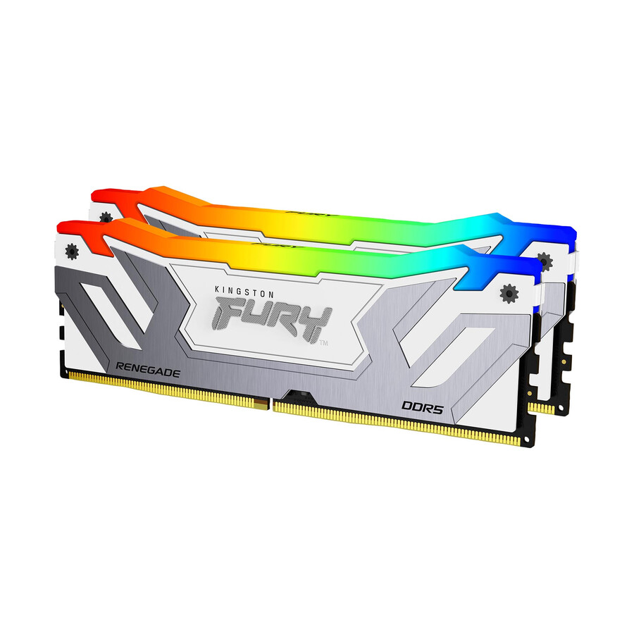 paměť kingston fury renegade ddr5 rgb - typ modulu = udimm rychlost = 7200 mts celková kapacita sada = 48 gb sada = sada 2 dramů hustota bitů = 24 gb barva bitů = černá