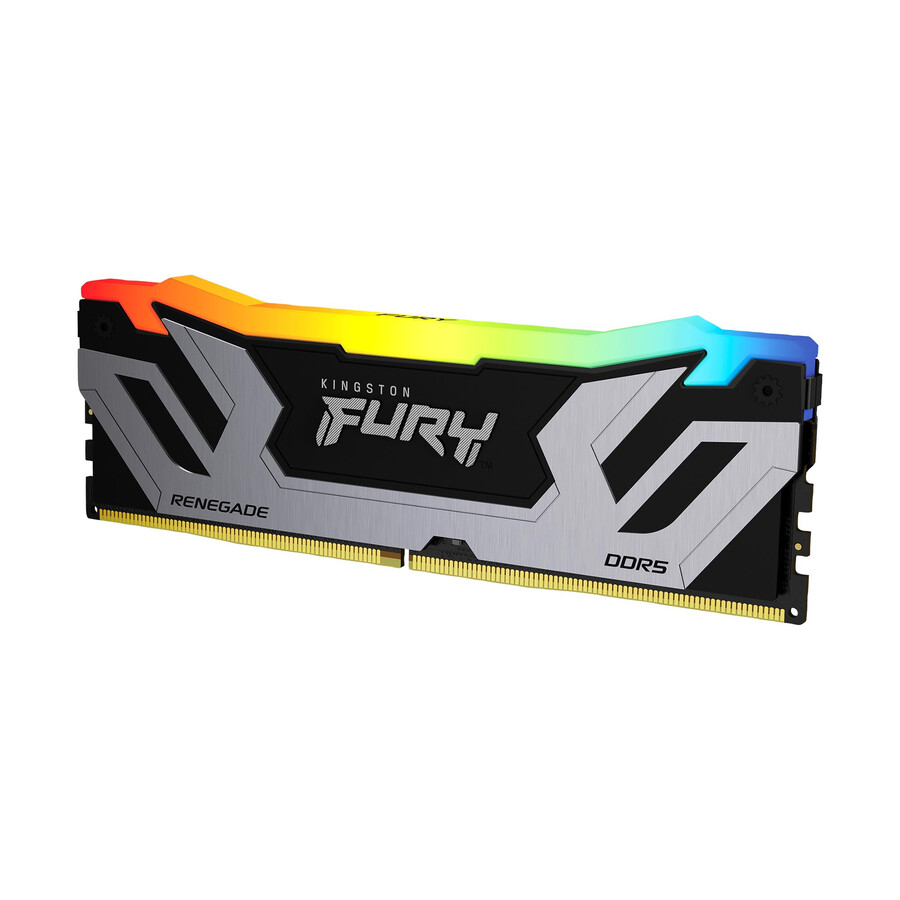 paměť kingston fury renegade ddr5 rgb - typ modulu = udimm rychlost = 7200 mts celková kapacita sada = 48 gb sada = sada 2 dramů hustota bitů = 24 gb barva bitů = černá