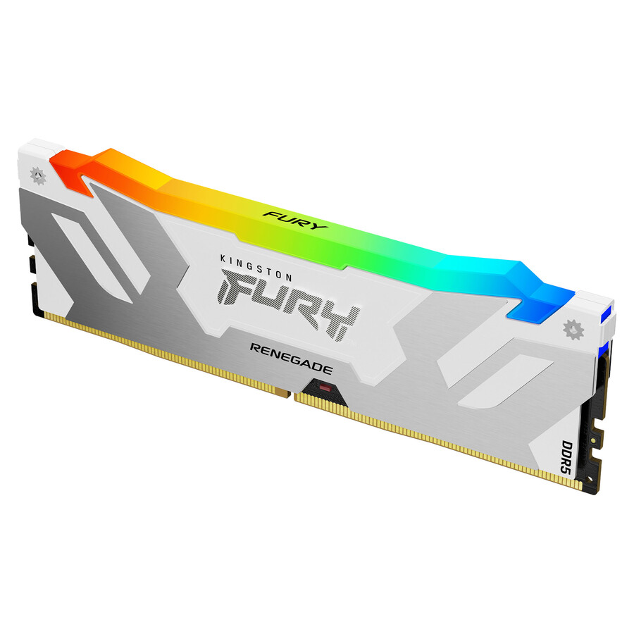paměť kingston fury renegade ddr5 rgb - typ modulu = udimm rychlost = 7200 mts celková kapacita sada = 48 gb sada = sada 2 dramů hustota bitů = 24 gb barva bitů = černá