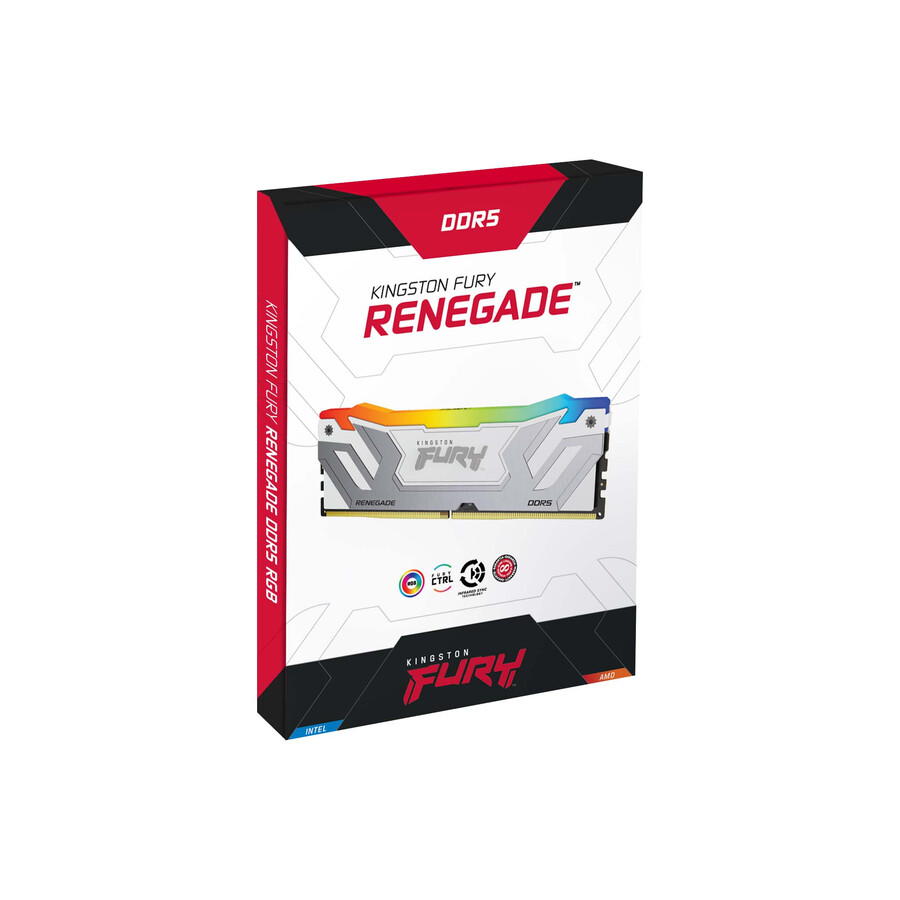 paměť kingston fury renegade ddr5 rgb - typ modulu = udimm rychlost = 7200 mts celková kapacita sada = 32 gb sada = sada 2 ks hustota paměti dram = 16 gb barva bitů = černá