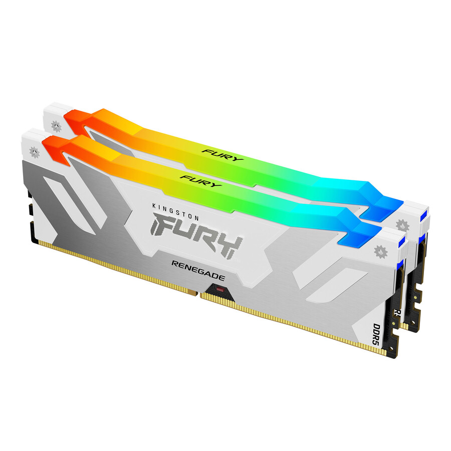 paměť kingston fury renegade ddr5 rgb - typ modulu = udimm rychlost = 8000 mts celková kapacita sada = 48 gb sada = sada 2 dramů hustota bitů = 24 gb barva bitů = černá