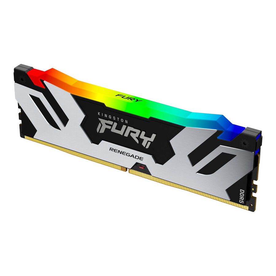 paměť kingston fury renegade ddr5 rgb - typ modulu = udimm rychlost = 6400 mts celková kapacita sada = 64 gb sada = sada 2 ks hustota ram = 16 gb barva bitů = černá