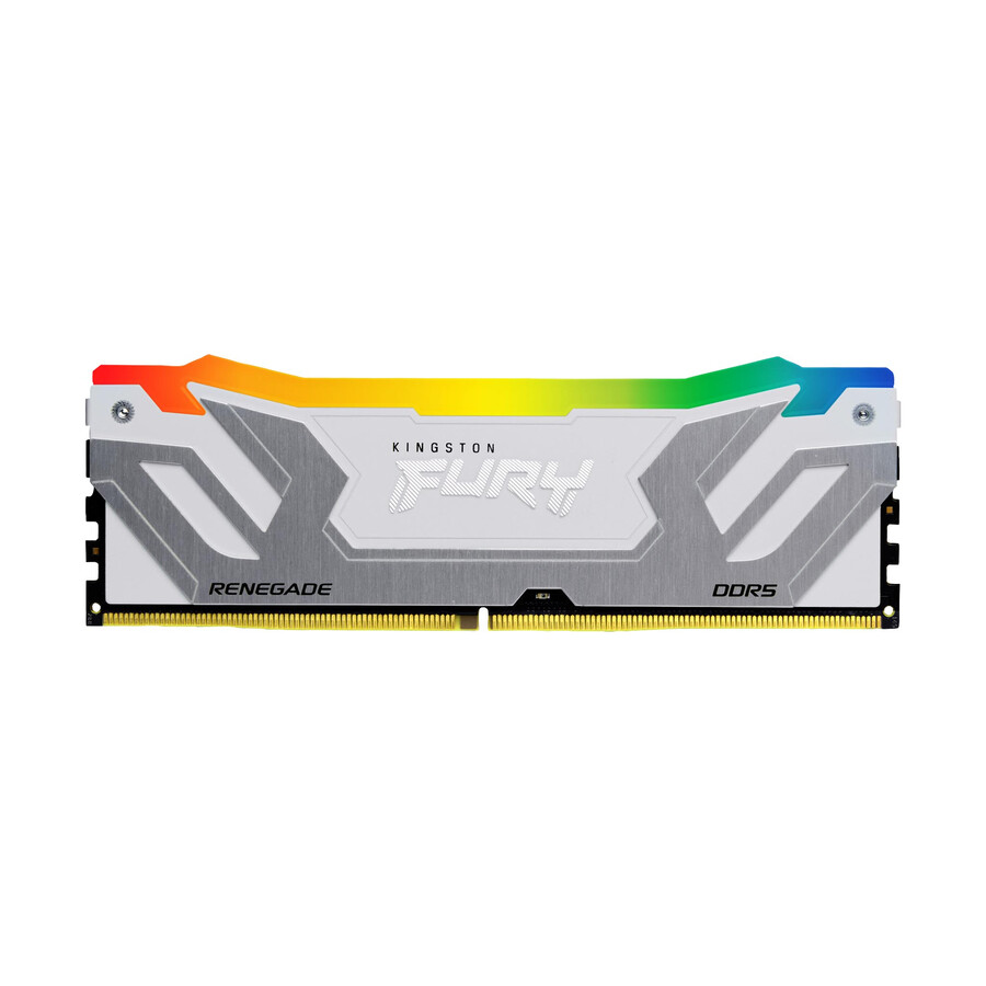 paměť kingston fury renegade ddr5 rgb - typ modulu = udimm rychlost = 6400 mts celková kapacita sada = 64 gb sada = sada 2 ks hustota ram = 16 gb barva bitů = černá