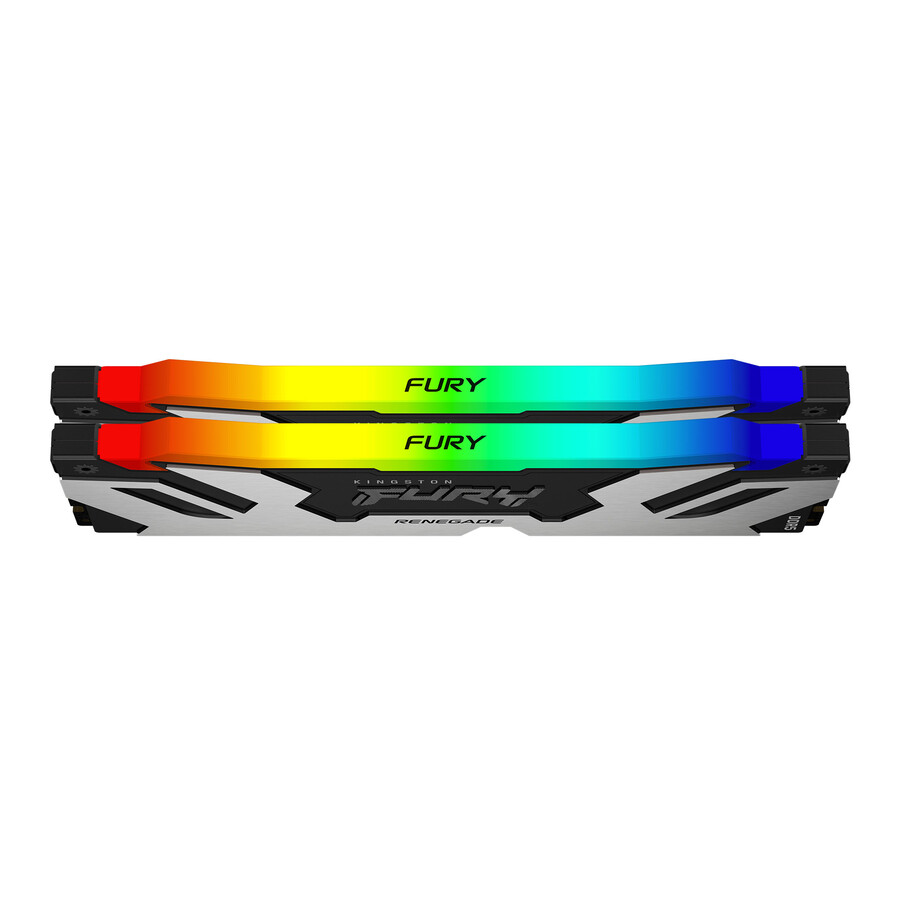 paměť kingston fury renegade ddr5 rgb - typ modulu = udimm rychlost = 6000 mts celková kapacita sada = 96 gb sada = sada 2 dramů hustota bitů = 24 gb barva bitů = černá