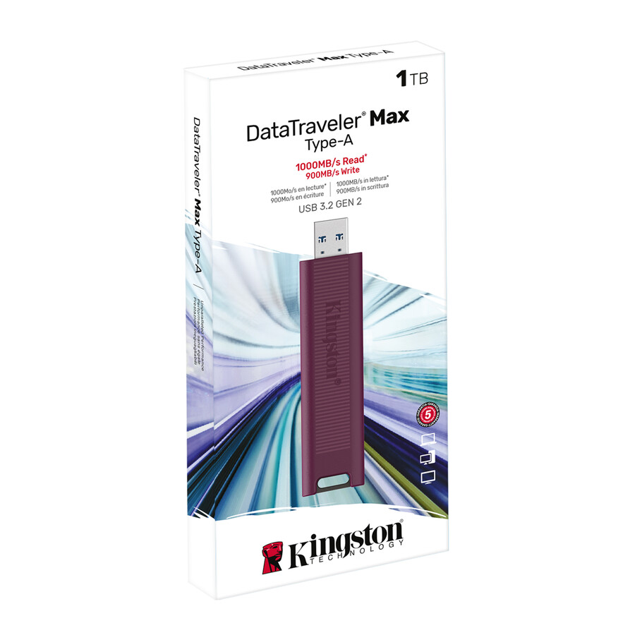 flash disk datatraveler max usb 3.2 gen 2 řady - kapacita=1tb konektor=usb-a