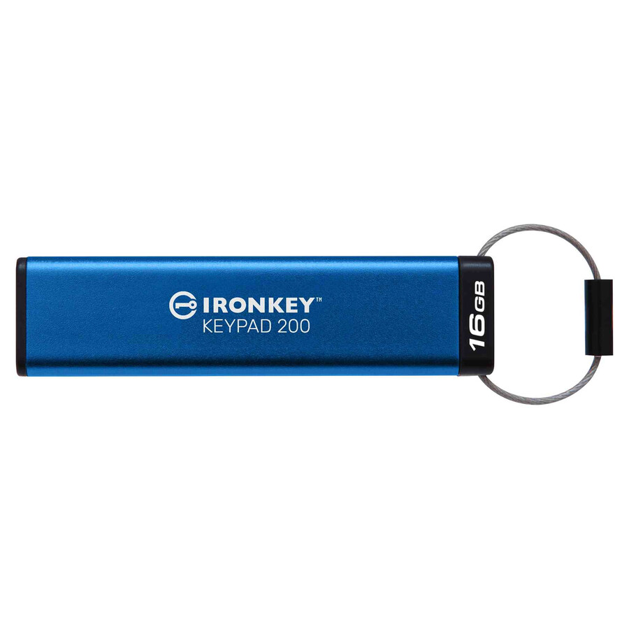 usb flash disk kingston ironkey keypad řady 200 - kapacita=16gb konektor=usb-c