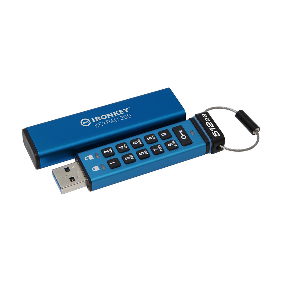 usb flash disk kingston ironkey keypad řady 200 - kapacita=16gb konektor=usb-c