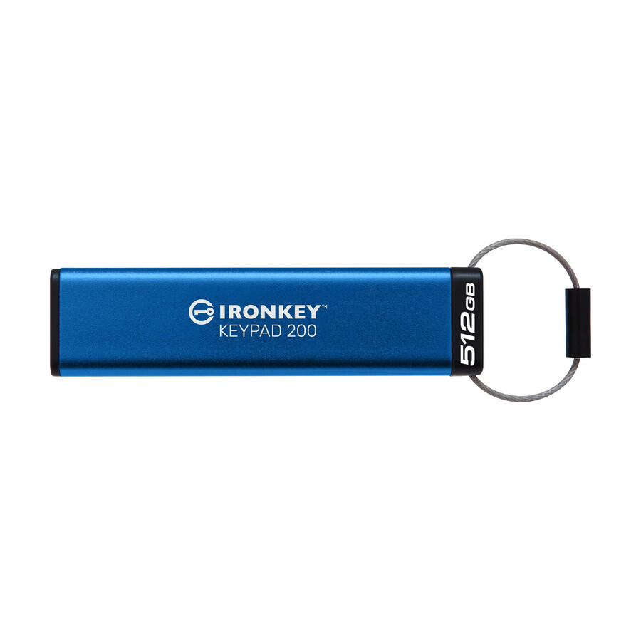 usb flash disk kingston ironkey keypad řady 200 - kapacita=128gb konektor=usb-a